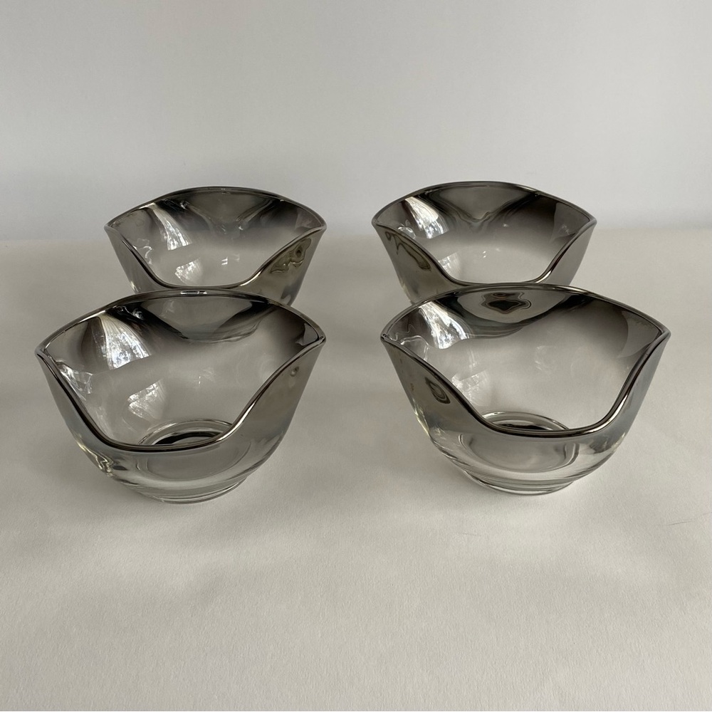 Mid Century Silver Rim Fade Serving Dish. Vintage. - Picture 5 of 7